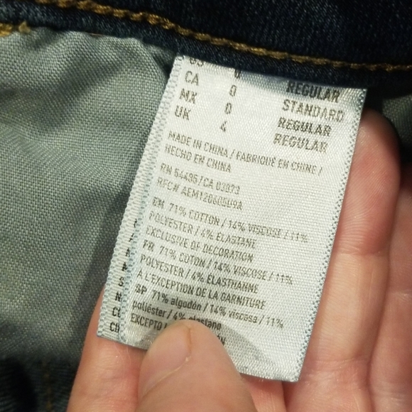 Dark Wash Skinny Jeggings w/ Super Stretch X4 - Picture 6 of 7